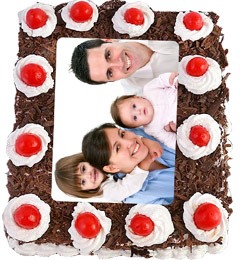 send 1Kg Black Forest Photo Cake delivery
