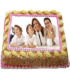 send 2 Kg Eggless ButterScotch Photo Cake delivery
