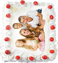 send 3Kg Vanilla Photo Cake delivery