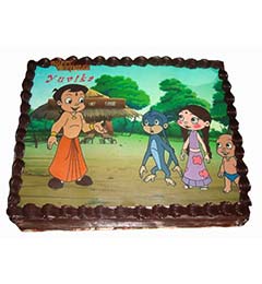 Send Online 1Kg yummy Chotta Bheem Cartoon Cake Order Delivery |  flowercakengifts