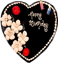 send Heart Shaped Chocolate Eggless Cake delivery