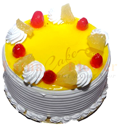 send Pineapple Eggless Cake 500gms delivery