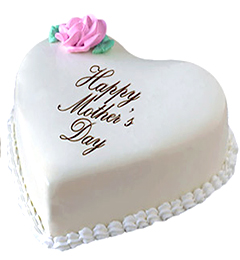 1Kg Classic Heart Shape Vanilla Eggless Cake