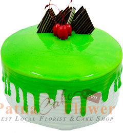 send Kiwi Fruit Flavour Eggless Cake 500gms delivery