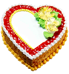 send Heart Shape Butterskotch Jelly Cake delivery