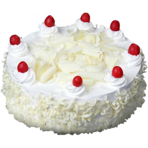 send 1Kg White Chocolate White Forest Cake  delivery