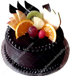send Mix Fruit Chocolate Cake delivery