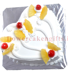 Classic Heart Shape Pineapple Cake 1Kg