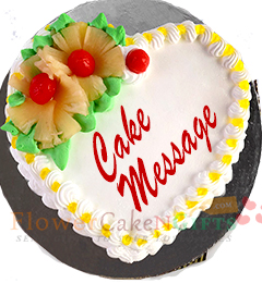 send 1Kg heart shaped pineapple cake delivery