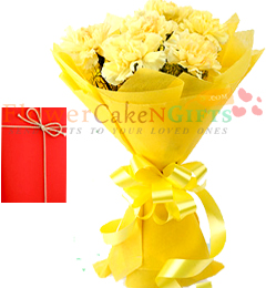 send 10 Yellow carnations  delivery