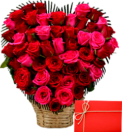 send 30 Roses Heart Shape Arrangement delivery