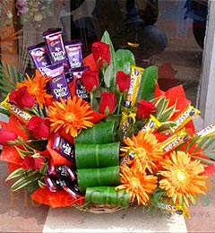 send Flower Dairy Milk Chocolates Bouquet delivery