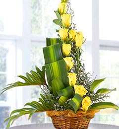 send Yellow Roses arrangement delivery