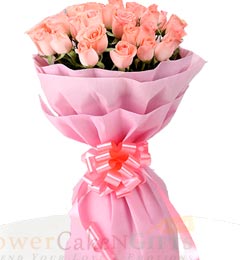 send Designer Pink Roses Bouquet delivery