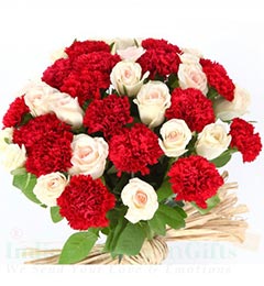 send Roses n Carnations Flower Bouquet delivery