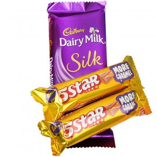 Two 5 Star chocolates n One Cadbury Dairy Milk Silk 