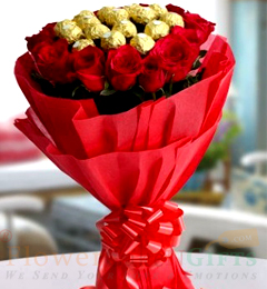 send Roses Ferrero Rocher Chocolates Bouquet delivery