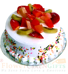 send 500gms Eggless Fresh Fruit Cake delivery