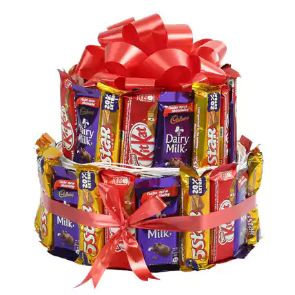 send Cadbury Dairy Milk KitKat Five Star Designer  Chocolate bouquet delivery