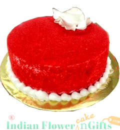 send 500gms Red Velvet Round Shape Cake delivery