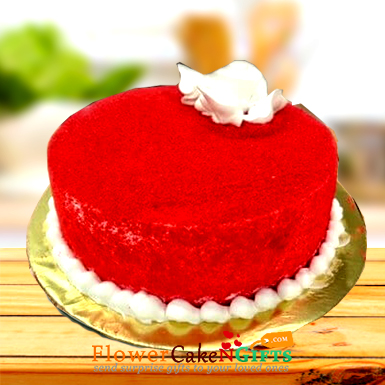 send 500gms Red Velvet Cake Round Shape delivery