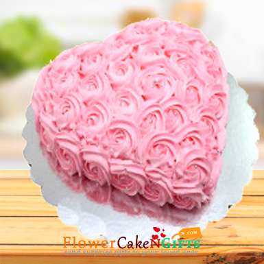 send 1kg Strawberry Rose Cake delivery