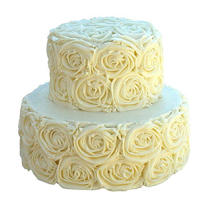 send 3 kg White Rose 2 Tier Cake delivery
