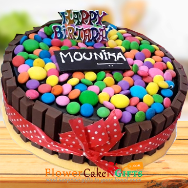 EGGLESS Gems Decorative Chocolate Cake - Cake Connection| Online Cake |  Fruits | Flowers and gifts delivery