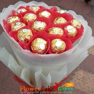 send elegant ferrero chocolate bouquet delivery