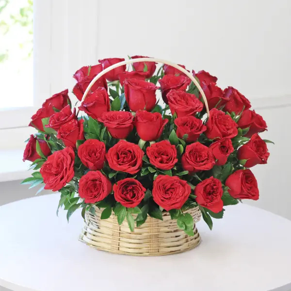 send 35 Red Roses Basket delivery