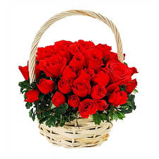 40 Red Roses Basket