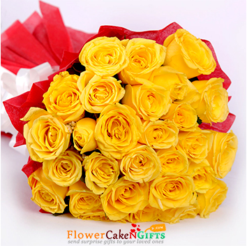 send 45 Yellow Roses Bouquet delivery