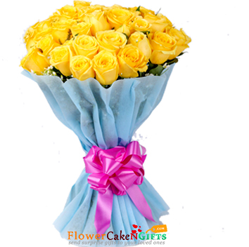 send 40 Yellow Roses Bouquet delivery
