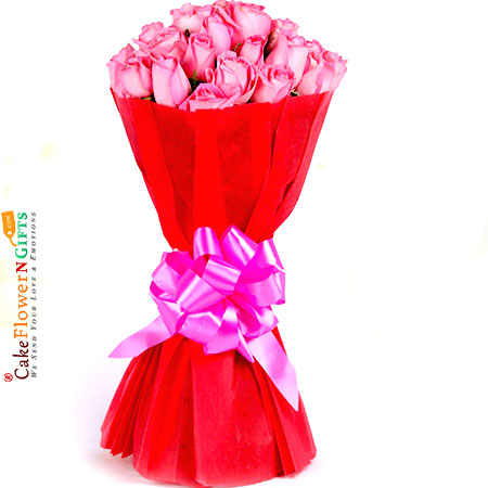 send 15 pink roses bouquet delivery