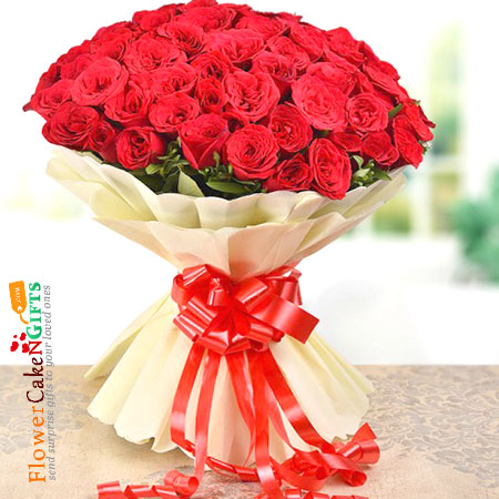 send 45 Red Roses Bouquet delivery