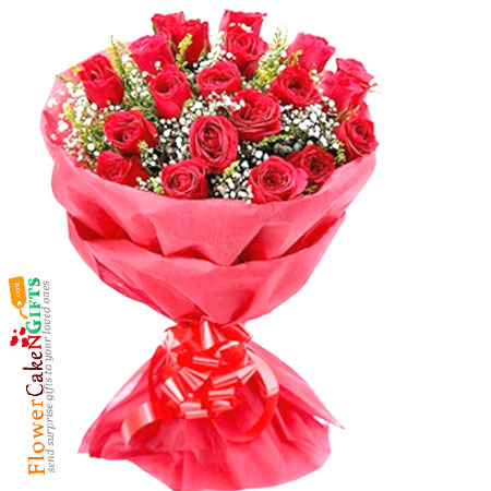 send 20 red roses bouquet delivery