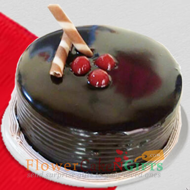 send 1 kg eggless chocolate truffle cake delivery