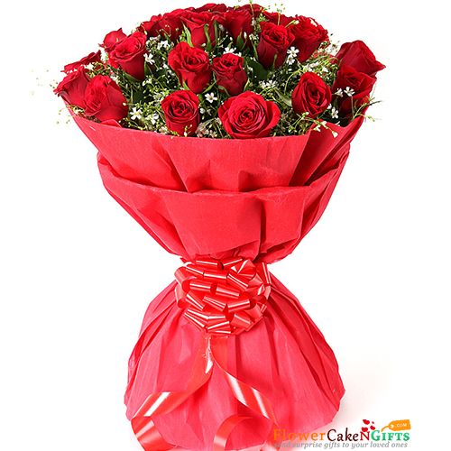 send 25 Red Roses Bouquet  delivery