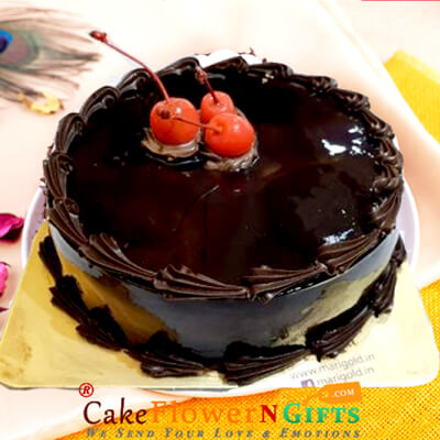 send half kg eggless tempting chocolate truffle cake delivery