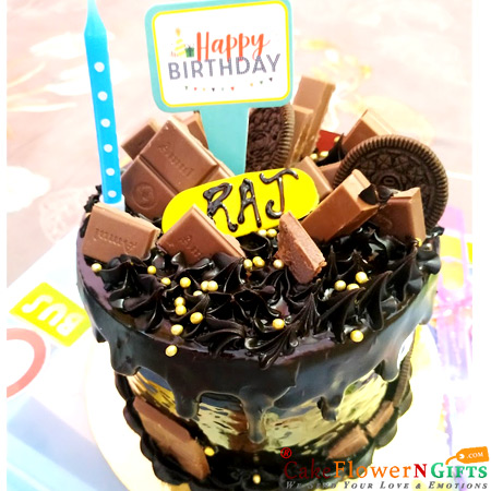 send 1kg eggless intenso chocolate truffle cake delivery