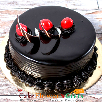 send half kg eggless chocolate truffle cool cake delivery