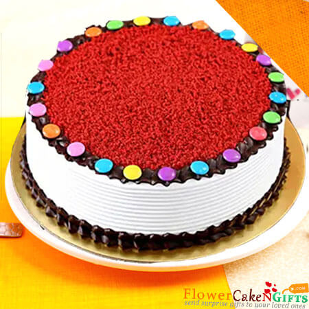 half kg eggless Red Velvet Gems Cake