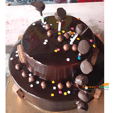 send 2 tier chocolate cake 3 kg delivery