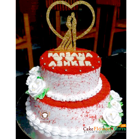 send 3 kg 2 tier red velvet cake  delivery