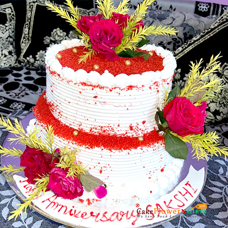 send 3 kg 2 tier red velvet cake delivery