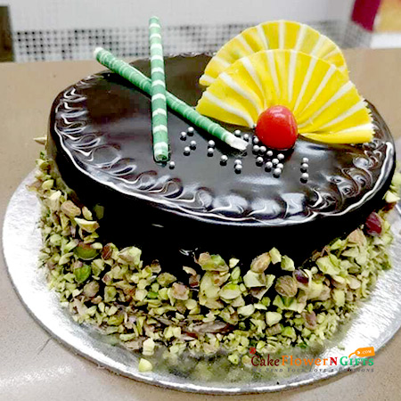 send half kg eggless pasta chocolate cool cake delivery