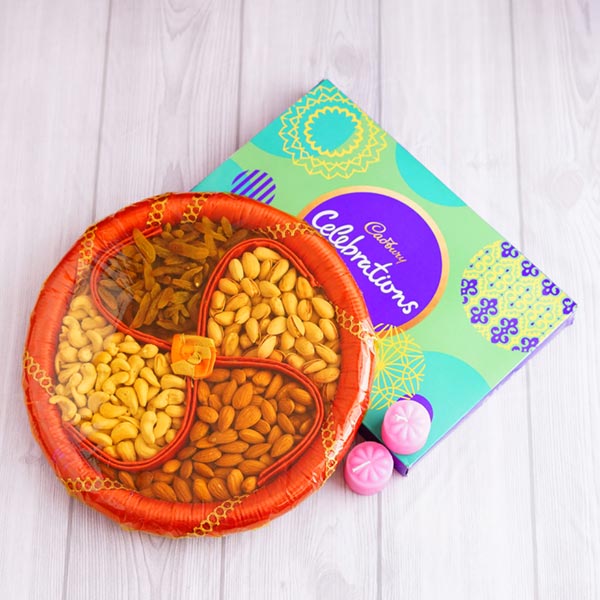 send Dry Fruits and Cadbury Celebration combo delivery