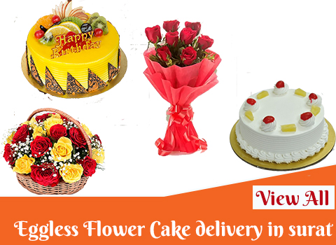 Eggless Cake Flower in Surat online