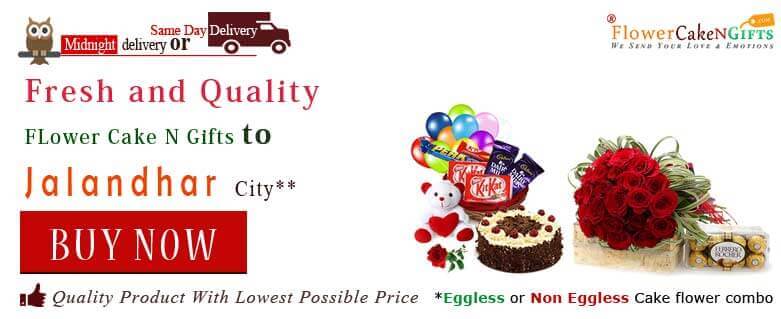 Midnight Anniversary chocolates Teddy Birthday Eggless Cake flower Bouquet delivery to Jalandhar Sameday